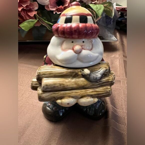 Debbie Mumm Christmas Sugar Creamer Set Woodland Santa Sakura 6" - Picture 11 of 12